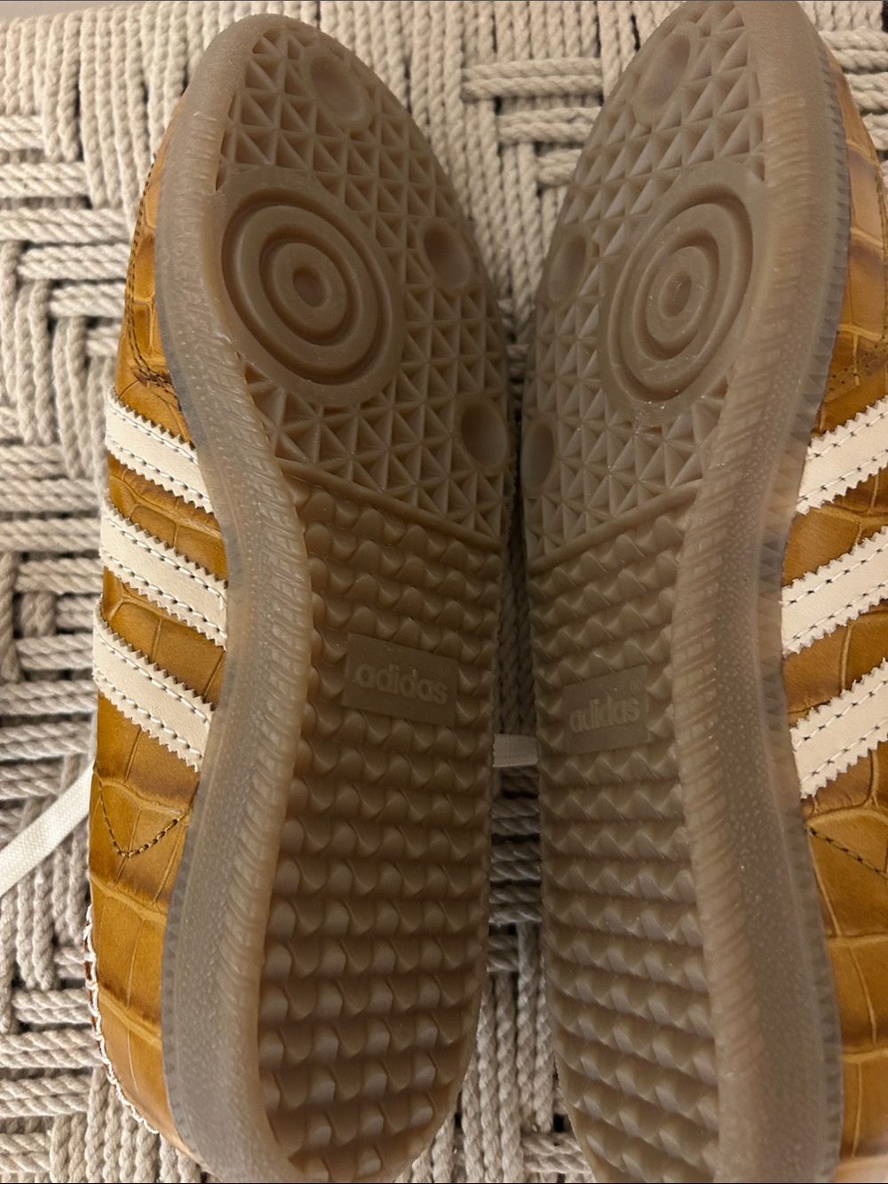 adidas Wales Bonner Night Brown Croc-Embossed Samba Sneakers Limited Edition - Picture 3 of 6